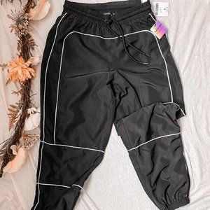 Forever 21 Black Joggers with Reflective Detail